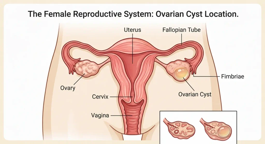 What does ovarian cysts pain feel like
